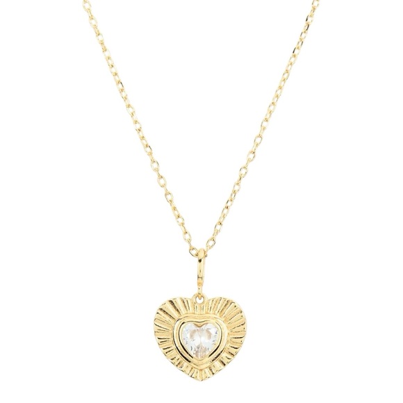 Argento Vivo Jewelry - Argento Vivo 925 Sterling Silver Cubic Zirconia Heart Pendant Necklace